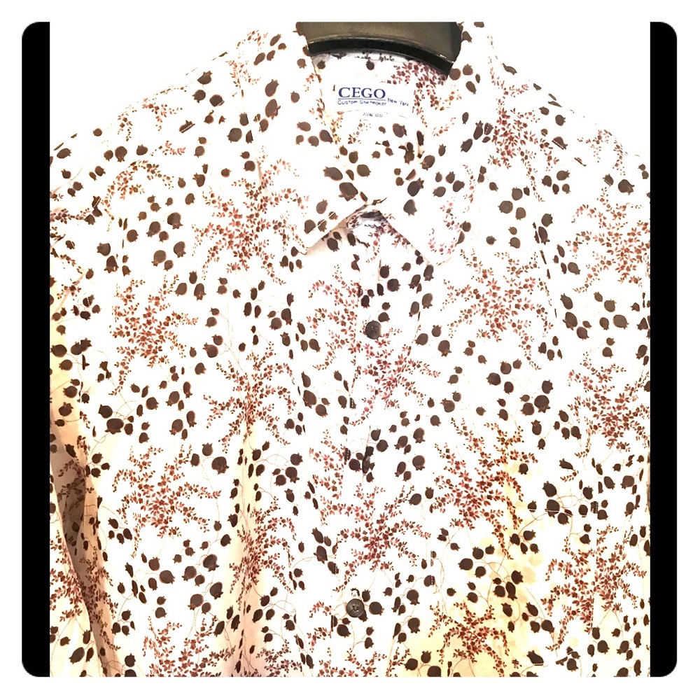 EUC button down shirt with nature print